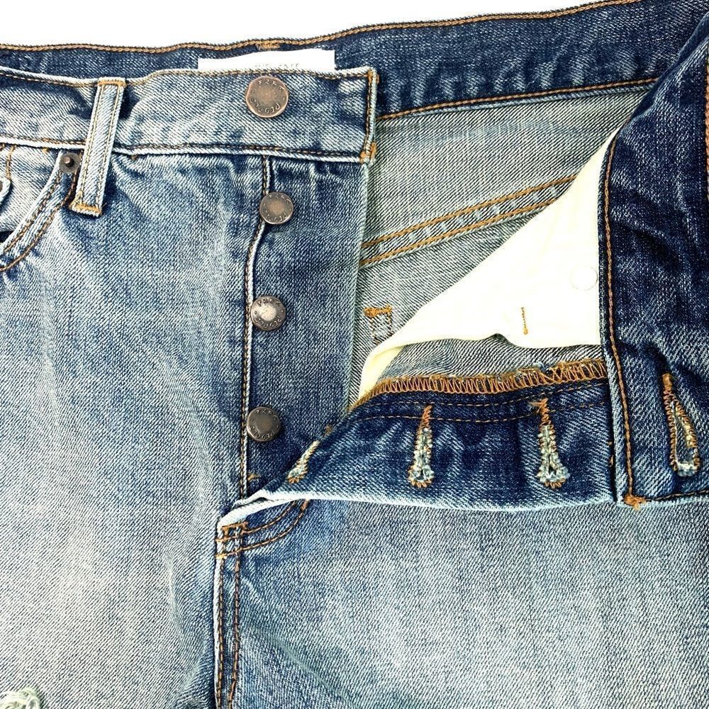 Free People Cut Off High Rise Frayed Camp Shorts - Picture 7 of 11